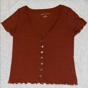 American Eagle Maroon Top
